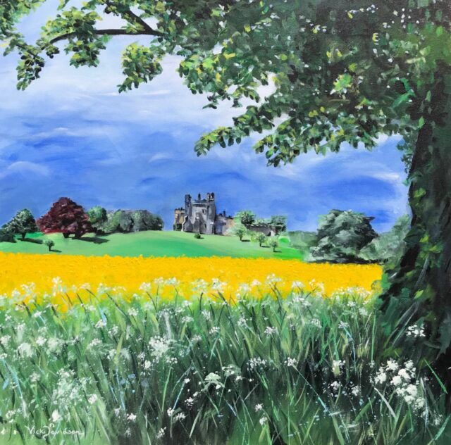 Hornby Castle painting. Hackforth, North Yorkshire. By Vicki Davidson