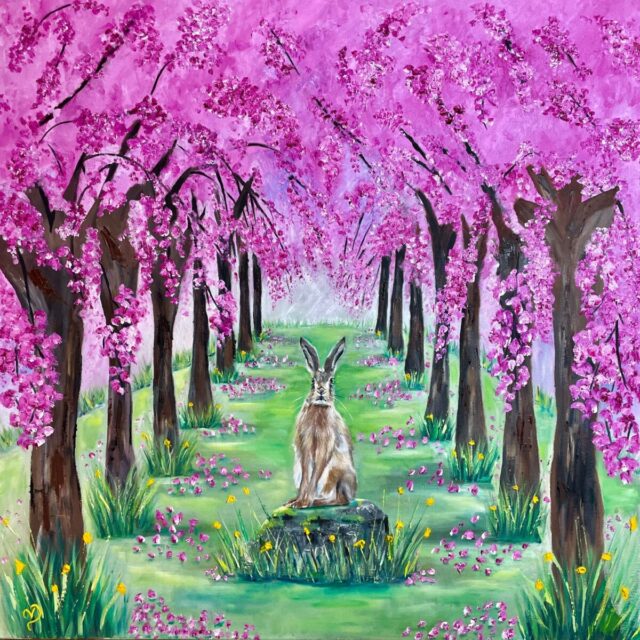 Blossom Avenue, with hare