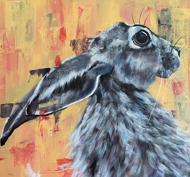 Vicki Davidson-Blue Hare-Acrylic